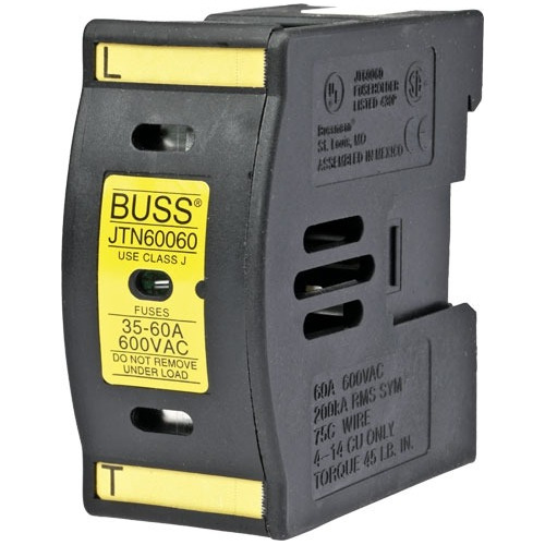 Buss Portafusible Clase J De 35-60amps 27x60mm Jtn60060