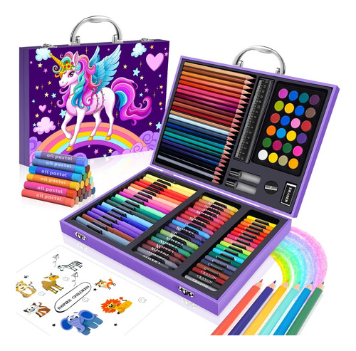 Kit De Dibujo Para Niños De 4 A 12 Años Unicornio