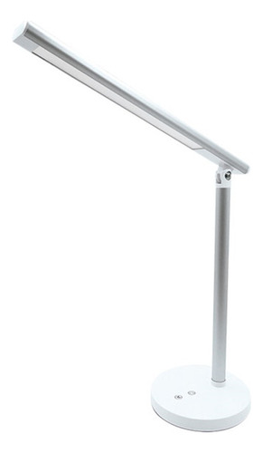 Lampara Escritorio Led Velador 10w Dimerizable 3 Tonos Tbcin Color de la estructura Blanco/Aluminio Color de la pantalla Blanco/Aluminio