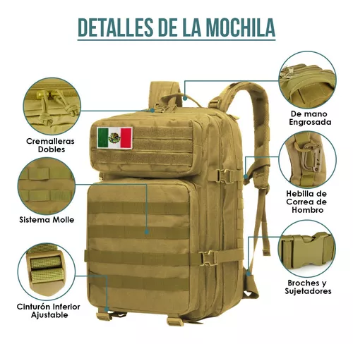 Mochila Táctica Militares Multifuncional De 45l Y Accesorios