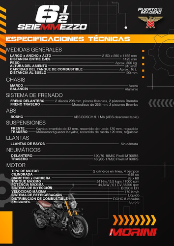 Tienda Oficial Motomorini:seiemmezzo 6 ½ Scr -puerto Madero-