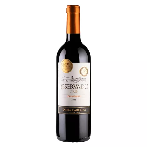 Imagem 1 de 2 de Vinho tinto meio seco Carménère Santa Carolina Reservado 2018 adega Viña Santa Carolina 750 ml