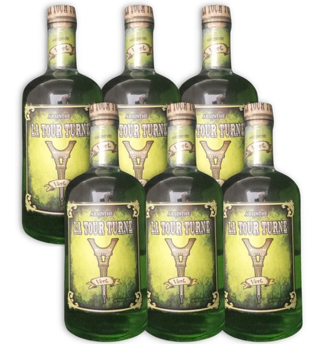 Licor De Hierbas Absenta La Tour Turne Verde Caja X6u 750ml 