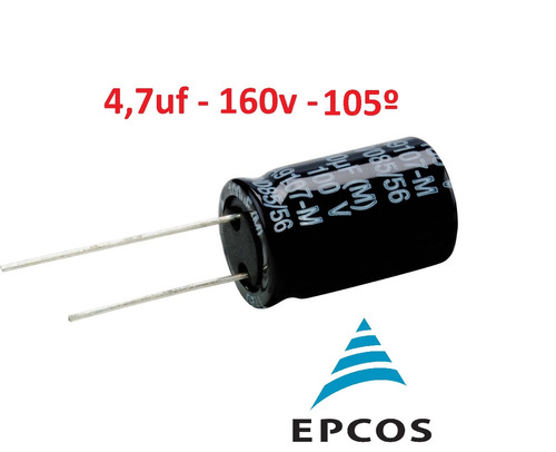 Capacitor Eletrolítico 4,7uf 160v 105º Epcos - 20 Unidades