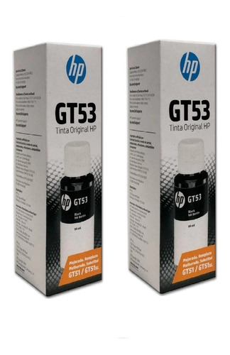 2 Tinta Hp Gt51 / Gt53 Negro Ink 115 318 319 410 415 416 450