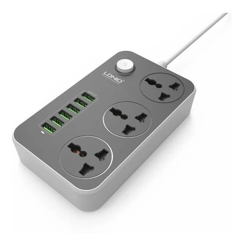 Zapatilla Inteligente Estabilizador 6 Usb + 3 Carga Rapida