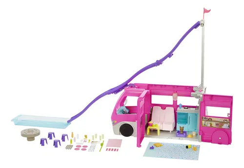 Barbie Dream Camper 60 Accesorios 120cm Mattel HCD46