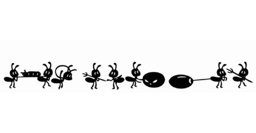 Hormigas De Dibujos Animados En La Pared Extraíble Cre...