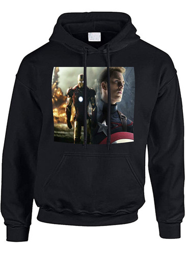 Buzo Hoodie America Superheroe Estrella R27