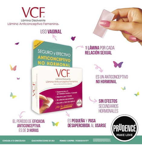 Imagen 2 de 7 de Laminas Anticonceptivas Femeninas Vfc Paq C/3