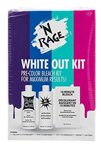 Bleach And Toner Kit White Out Kit Pre Color Hair Bleach Kit