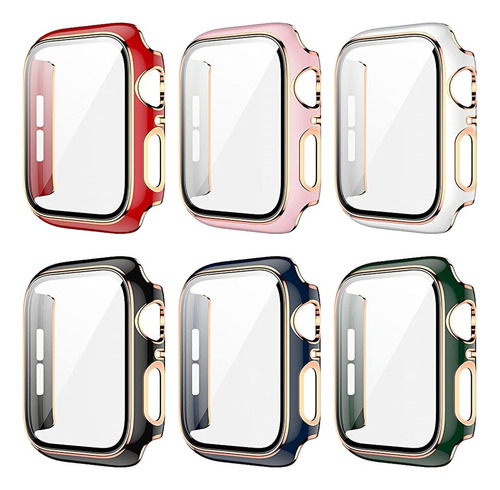 Cristal Funda Case Para Apple Watch 8 7 Se 6 5 4 3, Rose 6u