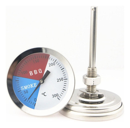 Medidor De Temperatura Bbq Smoker Grill Thermometer Em Aço I