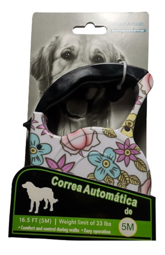 Correa De Paseo Retráctil Para Perros 5 Metros / 15 Kg