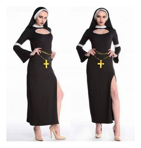 2024 Disfraz De Monja De Halloween, Conjunto De Uniforme