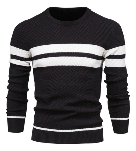 Suéteres A Rayas Para Hombre, Suéter Casual Para Hombre