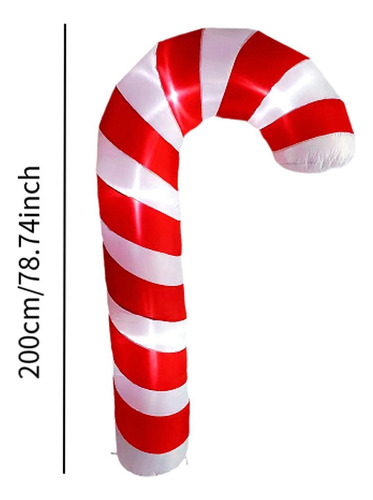Bastón De Inflable Iluminado Para Navidad, Decoración Para