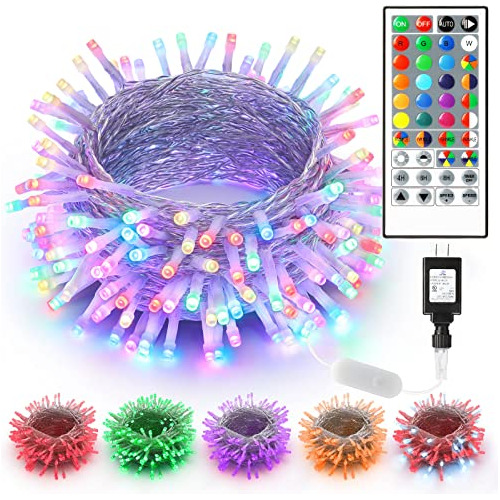 Luces De Navidad Rgb De 66 Pies 200 Led Que Cambian De ...