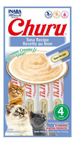 Snack Para Gato Cremoso Inaba Churu Atún 14 Gr