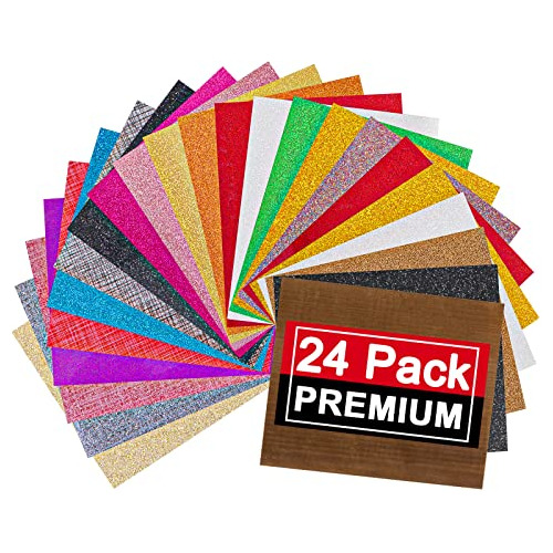 Htv Heat Transfer Vinyl Bundle Glitter Iron On Vinyl, 2...