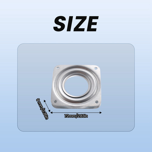Placa Giratoria De Metal E8lazy Susan Bearing, 72 X 72 X 9 M