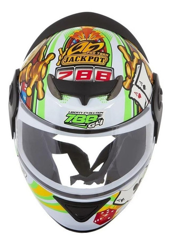 Capacete para moto  integral Pro Tork Evolution  G4 Las Vegas  branco liberty 788 tamanho 56 