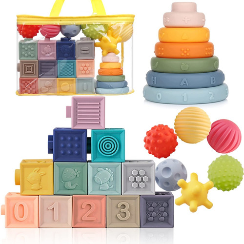 Montessori Juguetes Para Bebés De 6 A 12 Meses, Bloques De C