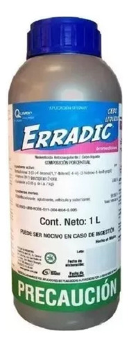 Cebo Líquido Erradic 1 Litro Veneno Para Ratas