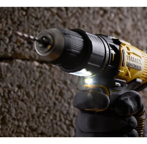 Kit de perfuração de impacto 13 mm 20v + lanterna LED + 2 baterias + carregador + Bolsa Stanley SCDL711c2s-b2