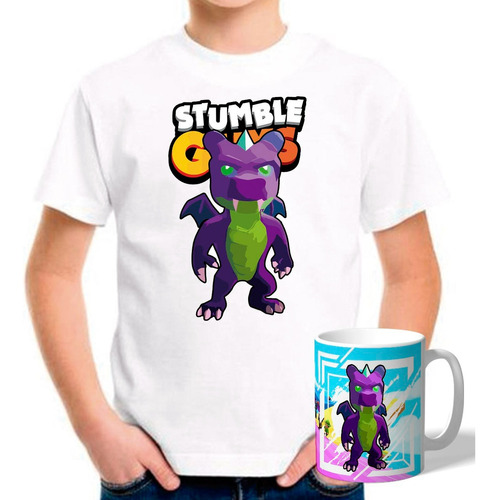 Remera Y Taza Plastica Stumble Guys Nuevas Skins