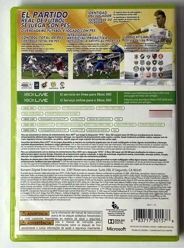Pes Pro Evolution Soccer 2013 Xbox 360 Retromx (Usado)