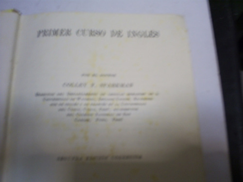 Libro:primer Curso De Ingles-colley F.sparkman