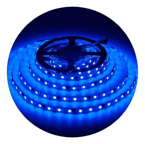 Tira Led 2835 Rollo 5 Metros Colores 12v Exterior Siliconada Color de la luz Azul