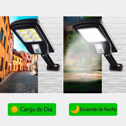 Foco Solar LED De Exterior Con Panel Solar y Sensor De Movim