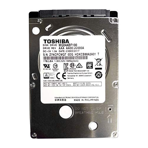 Mq04abf100 Toshiba 1tb/1000gb 5400rpm Sata 7mm 2.5in Hard Dr