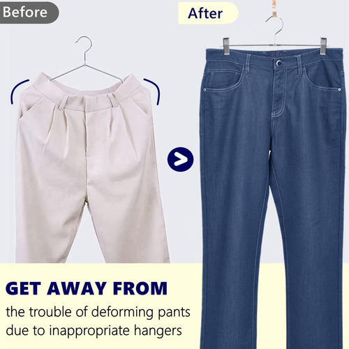Perchas Para Pantalones Amber Home De Metal Con Clips, 50 Un