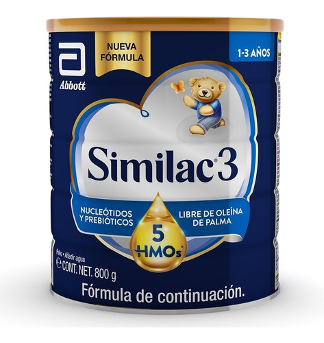 Fórmula Infantil Abbott Similac 3 Con Hmo De 800g