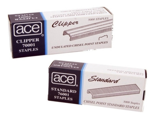 Grapas Ace Clipper Lisas O Corrugadas Oferta Paquete 4 Cajas