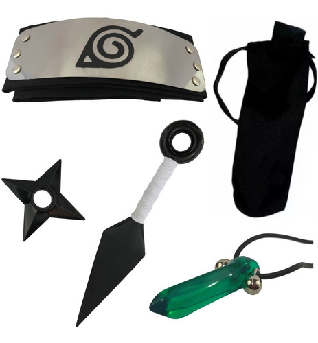 Kit - Bandana Naruto + Kunai + Porta Kunai + Colar Tsunade