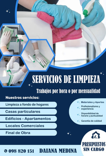 Servicio De Limpiezas Por Hora O Mensulidad !! Consulte !!