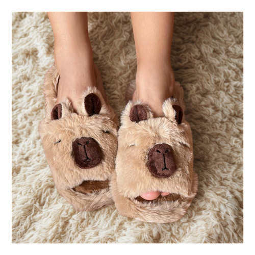 Pantuflas De Capibara Kawai Tendencia