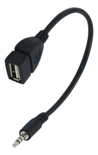 Cable Otg Adaptador Aux Audio Macho Usb Hembra De 3,5 Mm