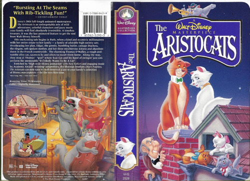 The Aristocats Vhs Original En Ingles Walt Disney