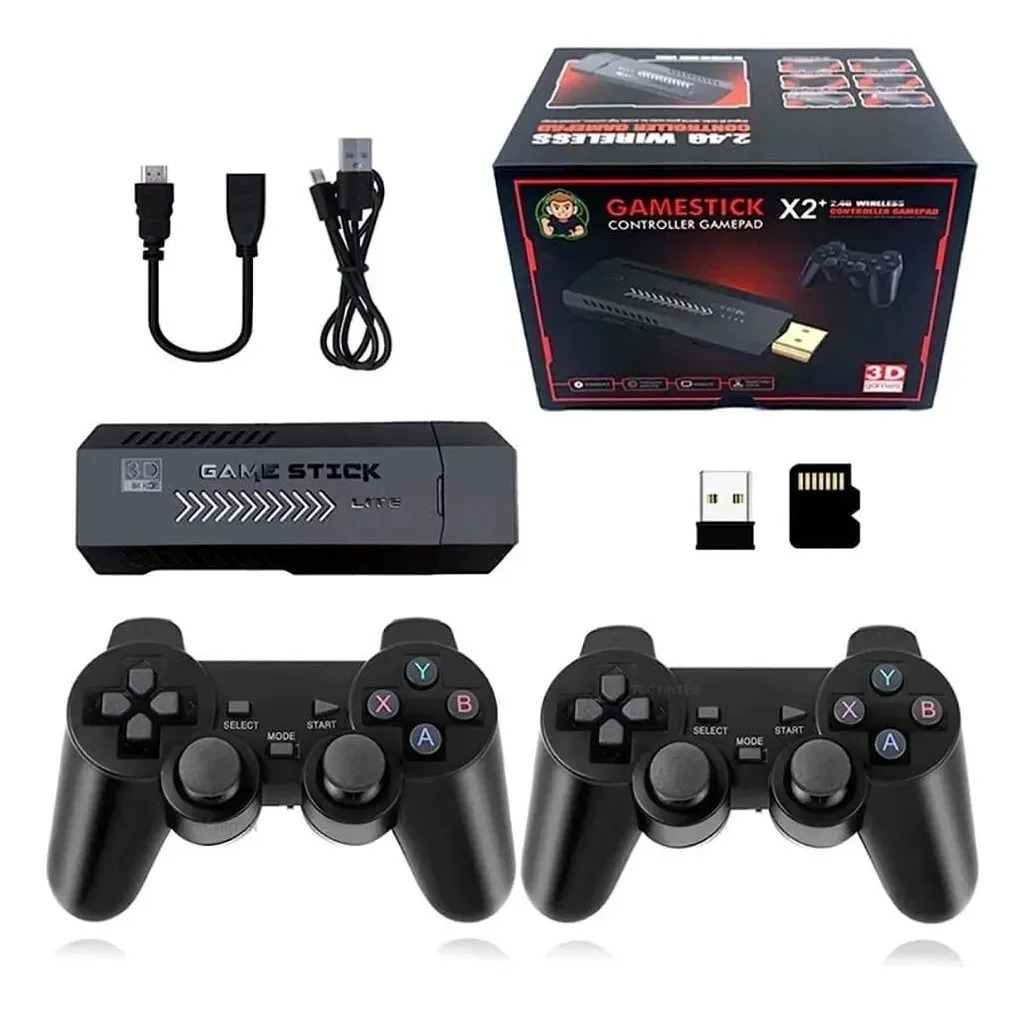 Stick HDMI X2 Plus com 2 controladores Backup Pro (preto)