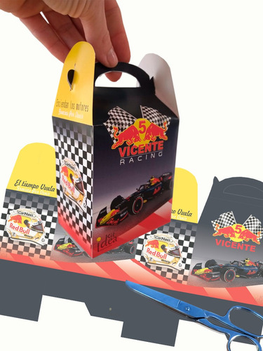 Kit Imprimible Red Bull Racing F1 Candy Box Caja Golosinera