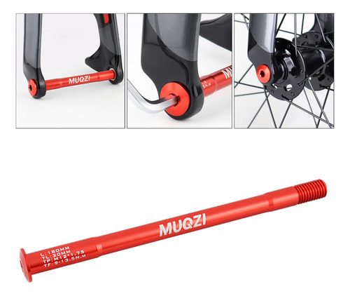 Bicicleta Através Do Eixo Bicicletário 180mm Vermelho