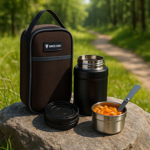 Termo Acero Inoxidable Comida Camping Termos 800ml + Cuchara