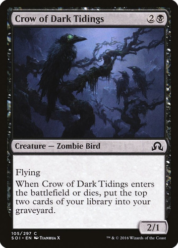 Mtg Crow Of Dark Tidings X4 Playset Shadow Over Innistrad