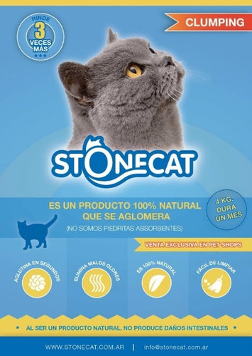 Piedra Sanitaria Para Gato Stone Cat 4 Kilos