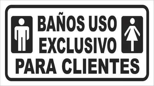 Cartel Baños Caballeros / Damas 14x30 Cm Oferta!!!